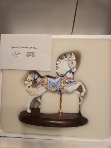 LENOX 2000 CAVALLO GIOSTRA NATALE EDIZIONE LIMITATA 8,5" FINE PORCELLANA - Foto 4 di 24