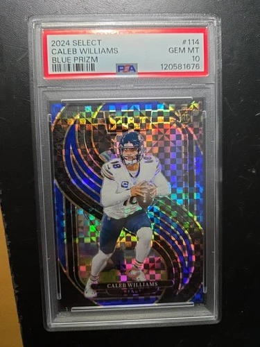 2024 Panini Select Premier Level Caleb Williams Blue Prizm #114 /175 PSA 10 (RC)