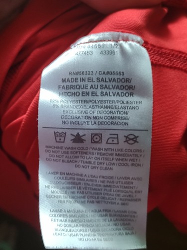 Boys' Nike Size Large Red Dri-Fit Long Sleeved Athletic Shirt - Picture 5 of 5