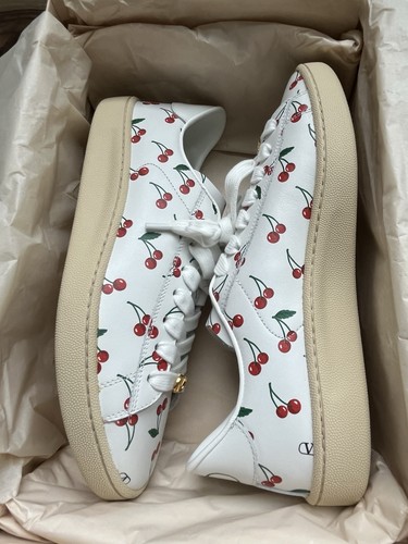 VALENTINO GARAVANI Royco VLogo Sneaker in pelle stampa ciliegia 38 donna - Foto 2 di 12
