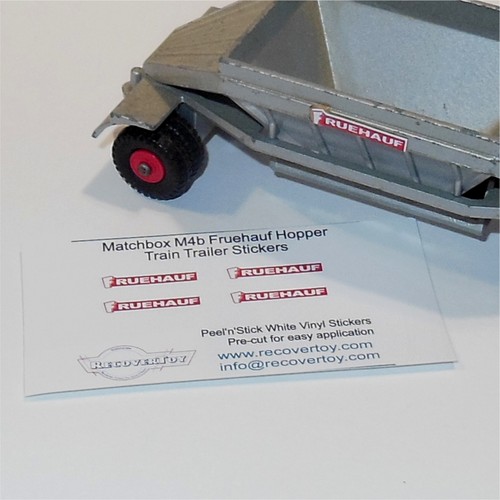 Matchbox Lesney Major Pack 4b Fruehauf Hopper Train Stickers - Picture 2 of 4