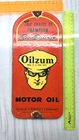 OILZUM Vintage Gasoline Pump Sign Motor Oil Gas Pump Porcelain Sign 5" x 11"