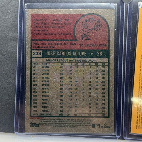 Lot of (2) Jose Altuve 2023 2024 Topps Heritage Topps 35th #T88-76 #238 Astros C - Picture 8 of 22