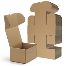 Brown Corrugated Shipping Boxes 7x5x4 Mailer Packing Boxes Self Assembly