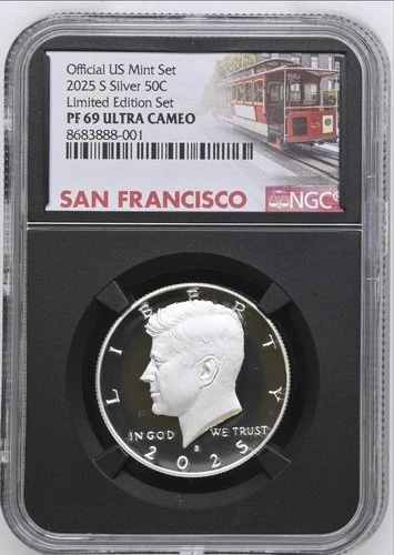 2025 S Kennedy SILVER Half Dollar 50C NGC PF69  UC From Limited Edition Set!
