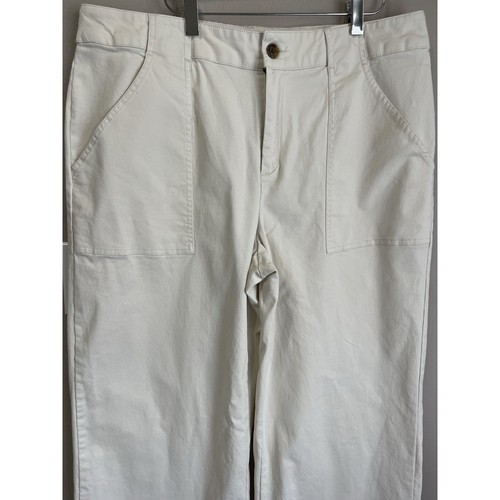 Pantalones Nili Lotan x Target beige pierna ancha 16 bolsillos bolsa de papel - Imagen 7 de 15