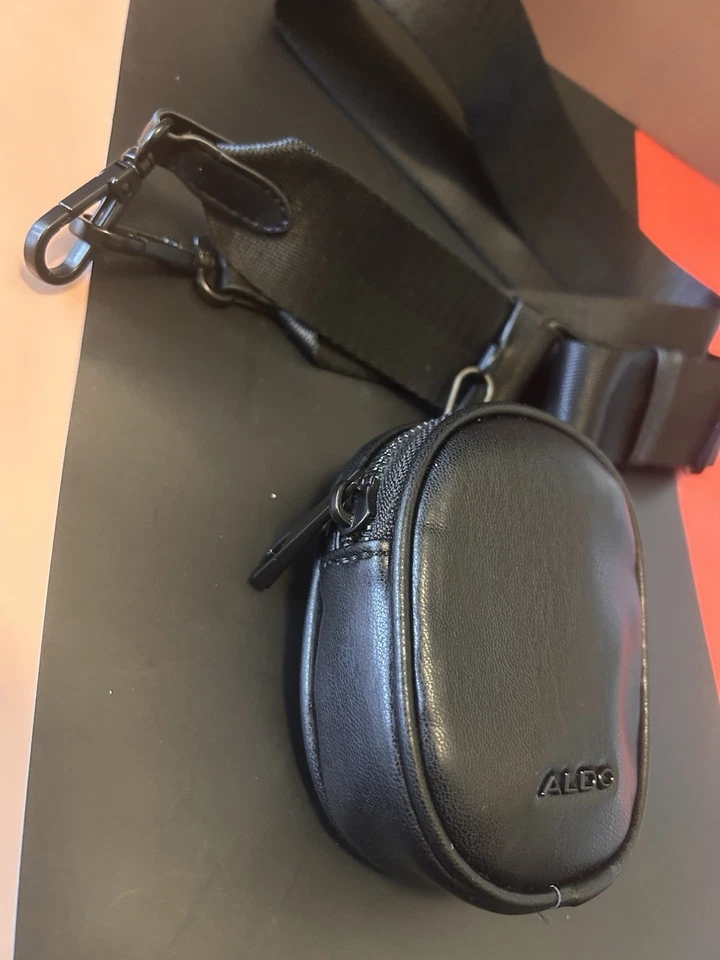 ALDO Unisex ¡NUEVO CON ETIQUETAS! NEGRO Moneda/IPod Desmontable con Correa de Nylon Ajustable Reg: $68 Foto 3 de 4