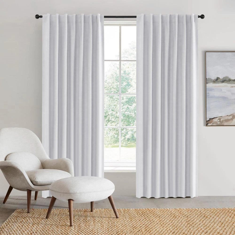 Sherwood Evie Sheer Tab Top Curtain, Pair (White) - 180x223cm