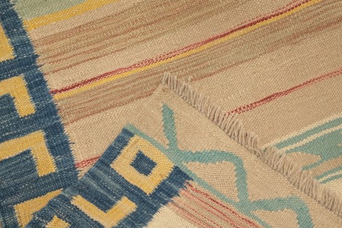 Vegetable Dye Kilim Flat Weave Narrow/ 8 ft Runner Rug Reversible Carpet 2x8 - Picture 9 of 11