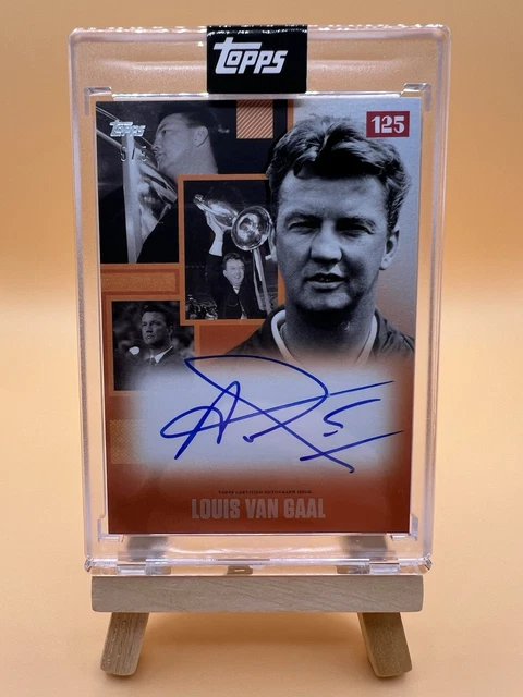 Louis Van Gaal Ultra Rare Topps Ajax Champions League 5/5 Bookend On Card Auto