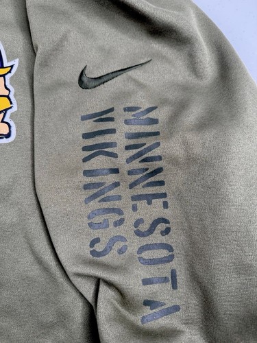 Nike Minnesota Vikings Salute To Service Hoodie On Field Therma Fit OD Green XL - Picture 10 of 14