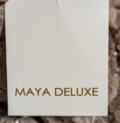 Maya Deluxe Women's Lined Sequin Dress w/ Slit - Size US 6 - NWT - Picture 19 of 20