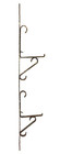 Black Wrought Iron Metal Flower Planter Hanger Hook Architectural Hardware Decor