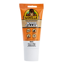 Gorilla High Performance Wood Filler: 6 oz. tube (White)