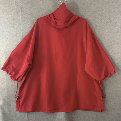Mycra Pac Now Pullover Jacket Womens OS Red Drape Neck Water Repellant Packable - Picture 2 of 7
