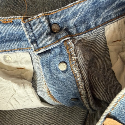 Vintage 1980’s Mens 34 Levis 501XX Button Fly 501 Button Light Wash Worn Jeans - Picture 4 of 15