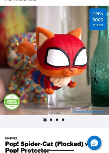 CONFIRMED FunkoPOP Ultra Flocked Spider Cat Spiderverse+Protector#1509 LE 5,000