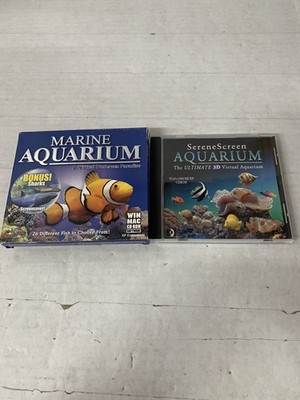 MARINE AQUARIUM V2.0 : Virtual Undersea Paradise WIN/MAC CD-ROM Serene Screen 3D