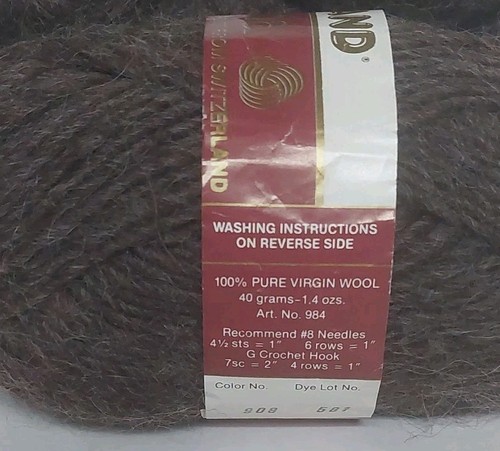 Lion Brand Yarn Woolana 100% Virgin Wool Yarn~ Brown Heather- 1.4 oz. (6 Skeins) - Picture 5 of 6