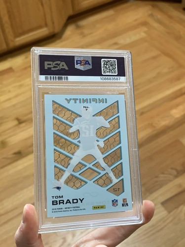 2016 Panini Infinity Tom Brady #7 PSA Mint 9 12/88 - POP 6 - Picture 3 of 5