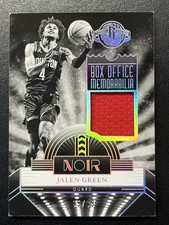 2023-24 Panini Noir Jalen Green Box Office Rookie GU Jersey #35/99 Rockets