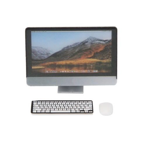 1:12 Miniature Computer Set Screen Keyboard Mouse Dollhouse Zz1 - Picture 8 of 12