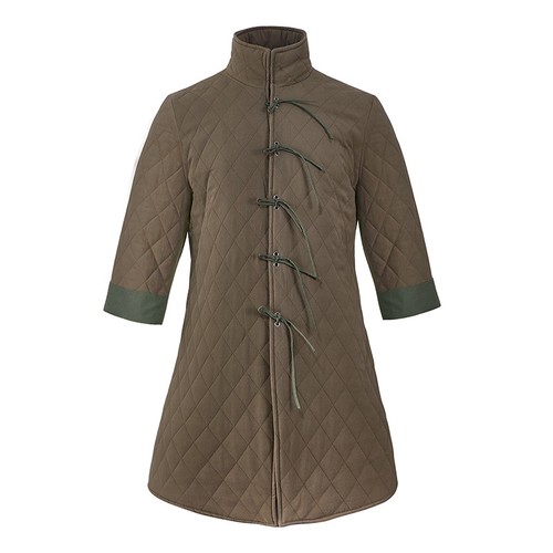 Medieval Thick Padded Gambeson Coat Aketon Full 4/3 sleeve Length Jacket - Picture 7 of 12