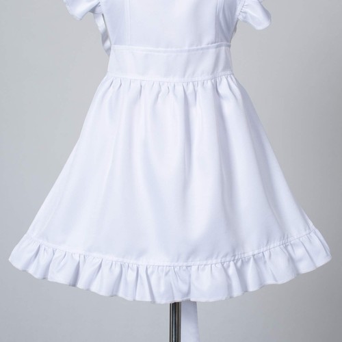 Fancy Cute White Retro Frilly Adorable Maid Waitress Aprons Vintage Costume Bow - Picture 5 of 6