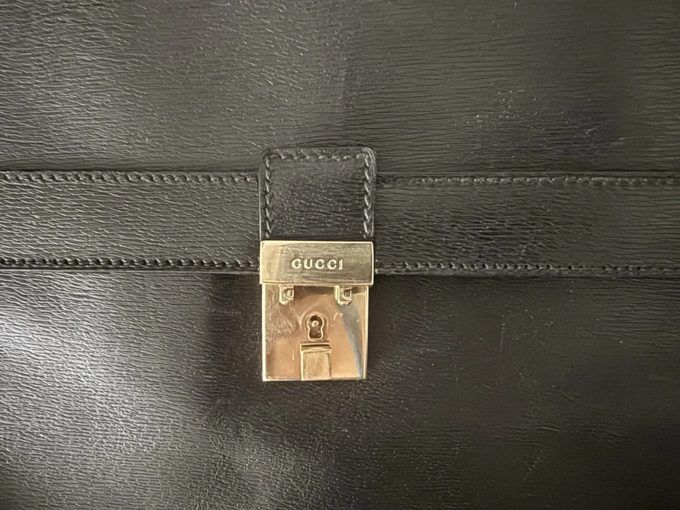 Gucci подлинный натуральной кожи портфолио документ чехол черный бизнес - Изображение 4 из 4