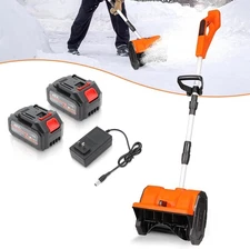 XHHEZQ 13" Cordless Snow Shovel 2x 48V 600W Motor 4-Ah Battery