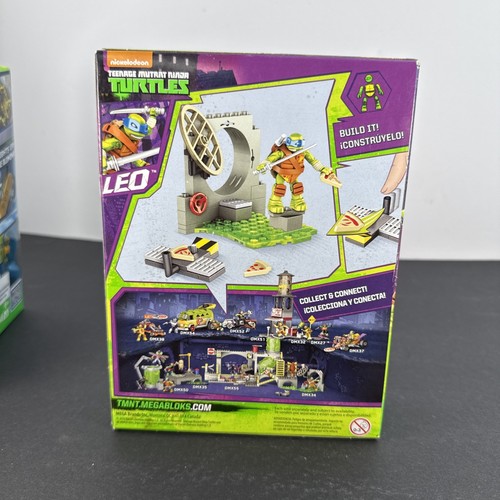 2016 TMNT - MEGA BLOCKS - LEO PIZZA FURY 51 Pcs & MIKEY TURBO SKATEBOARD 34 Pcs - Picture 7 of 8