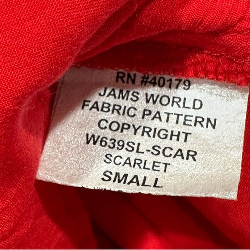 Vintage Jams World Damen SMALL Tank Top Viskose scharlachrot Strand Resort Logo - Bild 5 von 8