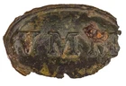 EXCAVATED CIVIL WAR RELIC VMM PLATE RECOVERED FROM THE BATTLE OF GRAND ECORE