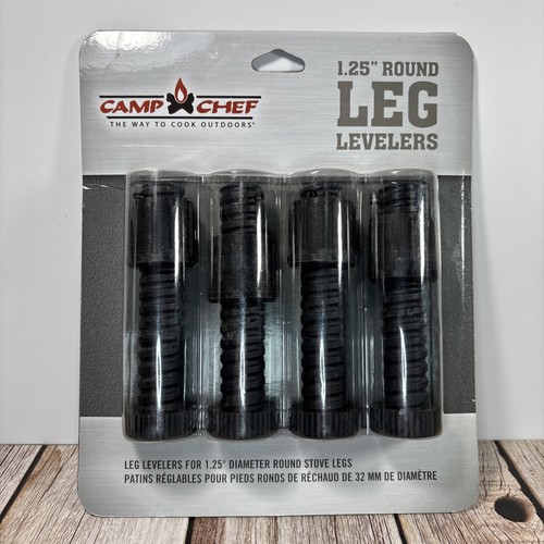 Camp Chef Leg Levelers Fits Most Stoves and Camp Tables, (4-Pack), Black