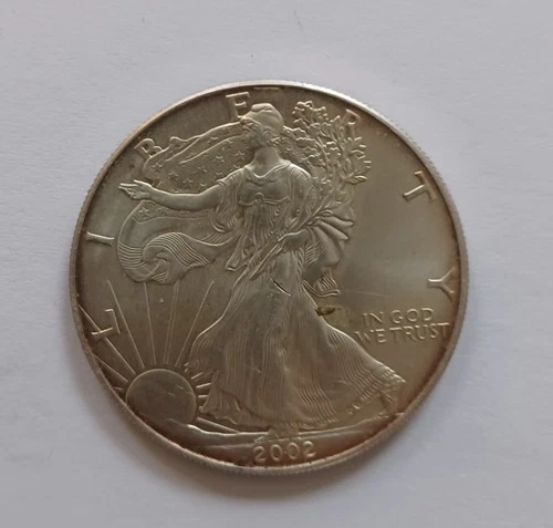 U.S. Mint American Eagle 2002 1 oz Silver Coin .999 Fine