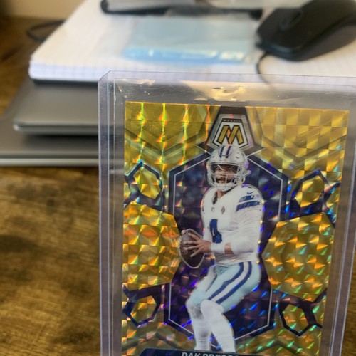 2024 Panini Mosaic Reactive Yellow Mosaic Prizm #57 - Dak Prescott - Picture 3 of 6