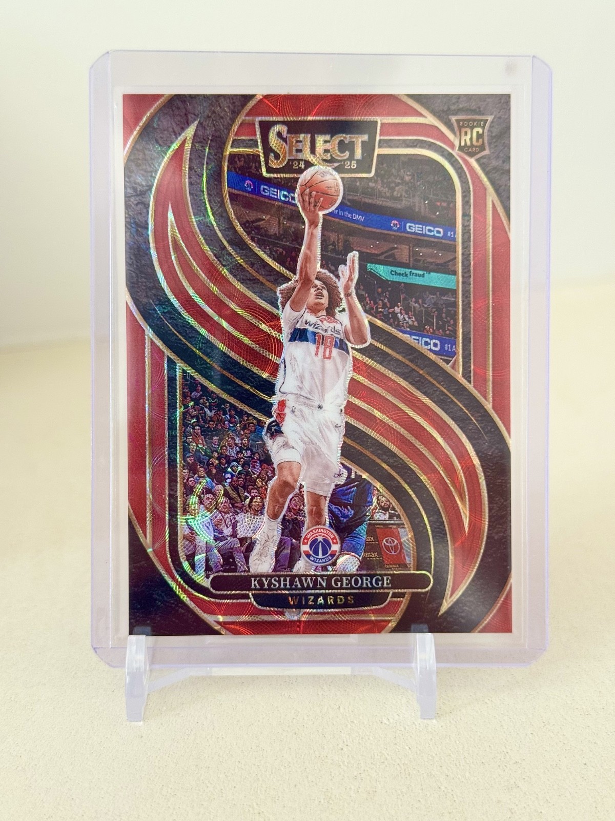 2024-25 Panini Select - Premier Kyshawn George #177 Red Scope Prizm /249 RC