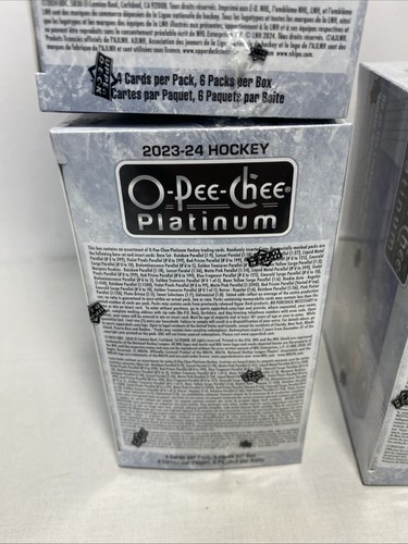 2023-24 O-Pee-Chee Platinum Hockey Blaster Caja Sellada de Fábrica *Connor Bedard RC - Imagen 10 de 20