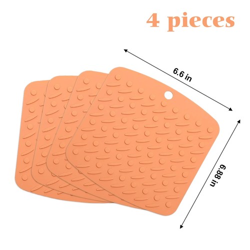 Silicone Pot Holder 4 Pack Silicone Trivet Mat - Non Slip Heat Resistant Triv... - Picture 6 of 7