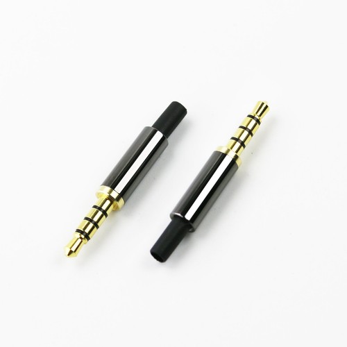 2 Pack 4 Pole 3.5mm Male Repair Headphone Jack Plug Audio Soldering Headset - Picture 3 of 4