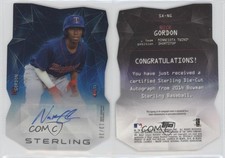 2014 Bowman Sterling Die-Cut Auto Blue Refractor /30 Nick Gordon #SA-NG Auto