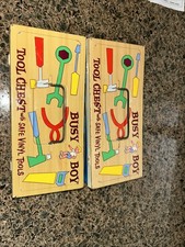Busy Boy Tool Chest Vintage Set Vinyl Tools -2