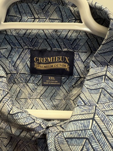 Cremieux Premium Men’s XXL short Sleeve Button Up Shirt. White Pearl Snaps. - Picture 4 of 4
