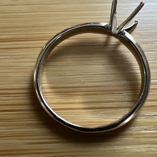 Anillo Oro Blanco Talla 8 10 K WG y SS 7 mm - Imagen 2 de 4
