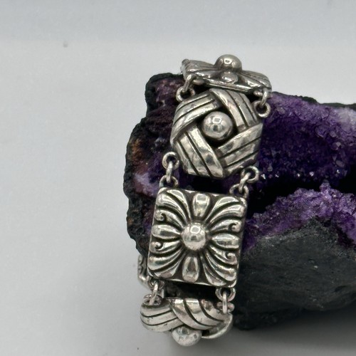 Brighton Silver Plated Bracelet – Vintage Floral Design, Adjustable 7” - Picture 8 of 12