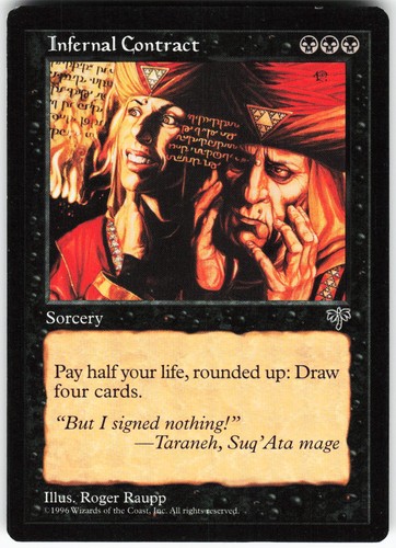 Infernal Contract R Mirage MIR   MTG NM - Picture 1 of 2