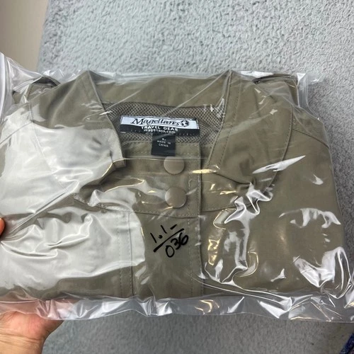Magellans Travel Gear Mens Utility Vest Large Olive Green Multi Pocket Safari image 13