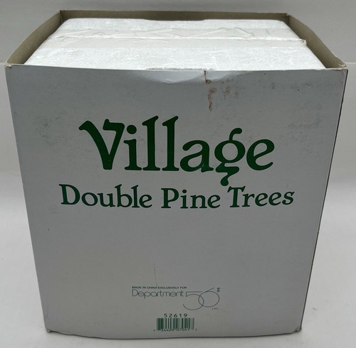 Vintage Dept 56 General Village Accessory 1995 Village Double Pine Trees 52619 - Bild 8 von 8