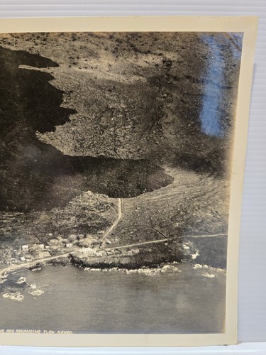 1926 Hawaii Aerial Photo - Hoopuloa Landing Lava Flow T.H. ~7x9.5" Vintage - Picture 5 of 9