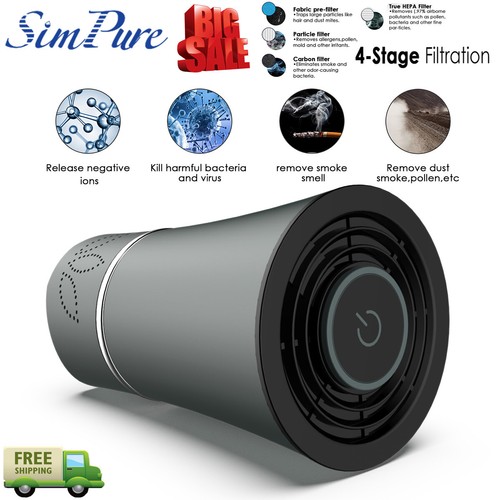 Car Air Purifier,Air Cleaner forVehicle Home Mini Portable Low Noise,USB Powered